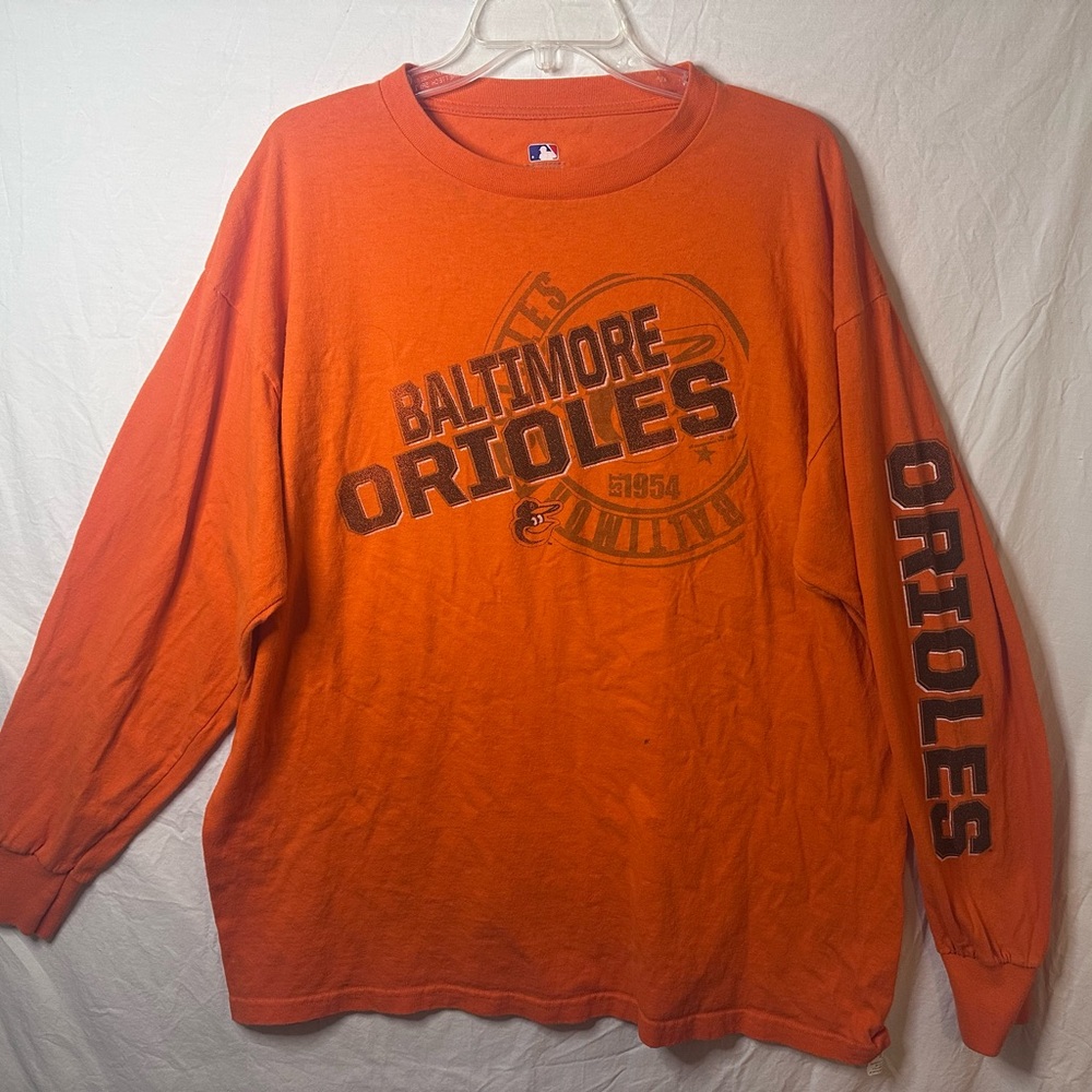 Baltimore Orioles Long Sleeve Shirt Men’s XL MLB orange tee